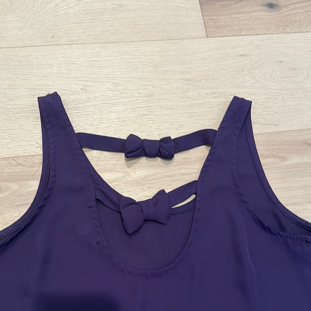 Soprano Purple Tank Top with Bow Details - Picture 4 of 4